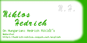 miklos hedrich business card